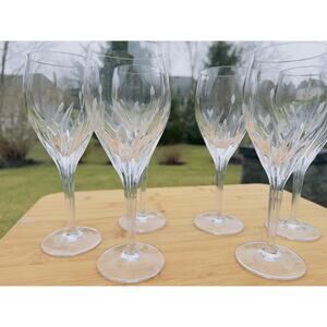 Noritake MOONDUST Cut Crystal 8 Oz Wine Glass 7.75" tall ~set Of 6
